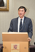 Prof. Joseph Sung, Vice-Chancellor of CUHK, delivers a speech in the ceremony